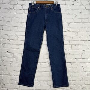 Wrangler Jeans Mens 31x33 Cowboy Cut Slim Fit 936PWD Western 5-Pocket Denim Blue